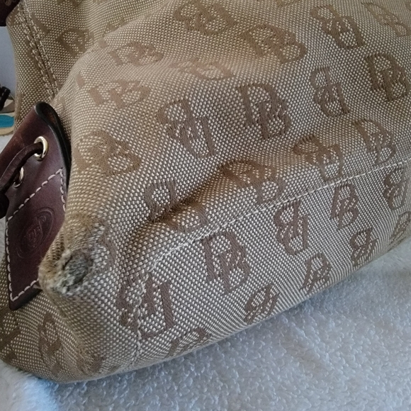 Dooney & Bourke Brown Logo Gretta Slouch Shoulder Bag Purse Vintage - Picture 13 of 16